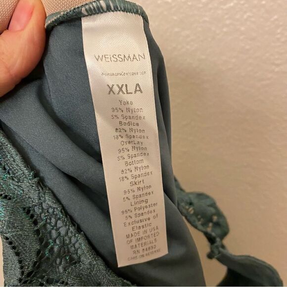 WEISSMAN Dance Costume lyrical sage green RUN TO YOU 11310 Adult plus size XXLA - Picture 6 of 11